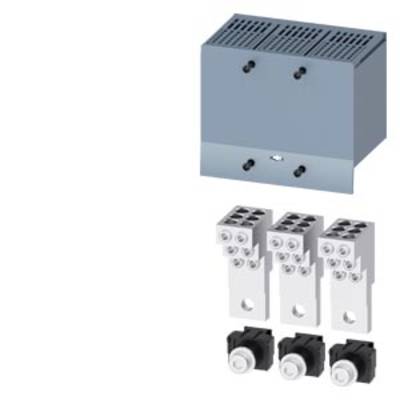 An electrical relay with three modular contacts, designed for use in industrial power distribution.