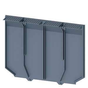 A grey, rectangular plastic component with multiple recesses and grooves, which appears to represent technical-industrial parts.