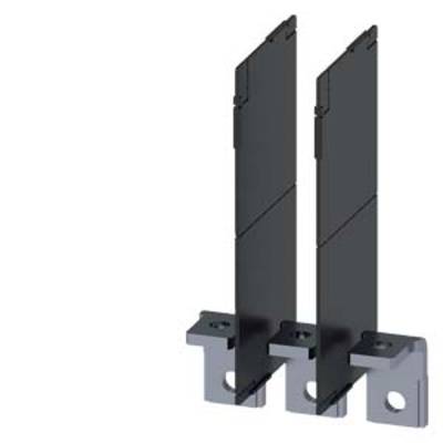 Two black plastic knives for a heat sealer, mounted on grey holders, positioned side by side.