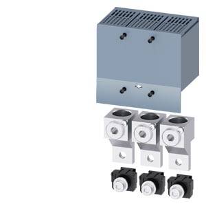 Grey-blue electrical module with four connection blocks. Presumably serves energy distribution or control in electrical systems.