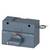 A grey Siemens switch, marked with '1' and '0', is used to control electrical circuits. A small cable is attached to the side.