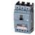'Siemens circuit breaker, 3-pole, grey, with switch and display field, suitable for industrial applications.'