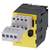 Yellow safety relay with multiple white connection terminals at the front, suitable for industrial applications.