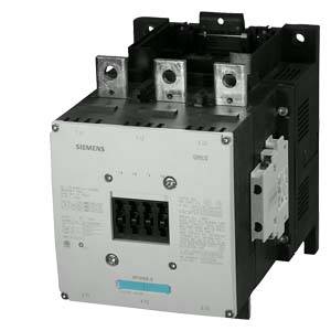 A three-pole Siemens circuit breaker, Model 3RV, for protecting and controlling electrical circuits in industrial applications.
