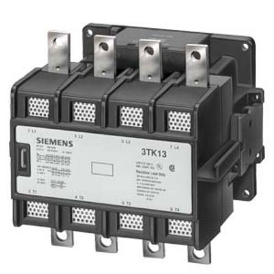 A black, rectangular electrical switching device by Siemens, model 3TK13, with multiple connections and labelling on the front.