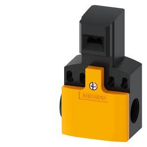 A yellow, square sensor housing with a black connection block, used for electrical control in Siemens applications.