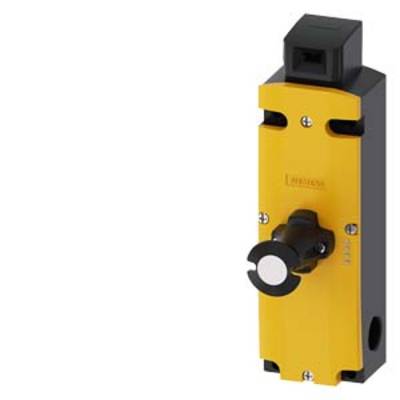 A yellow safety sensor device with a black switching lever and housing, mountable for industrial access security applications.