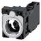 Compact, square plastic switch in black and grey, suitable for industrial applications.