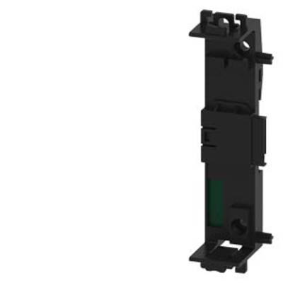 A black, vertical mechanical component with mounting points and plug connections. Potentially part of a larger electrical system.