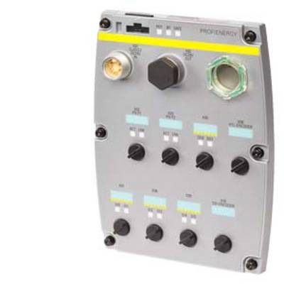 'Grey control unit with multiple buttons and connections. Labels above the buttons: VDC, AUTO, MAN, 24V. Purpose unclear.'