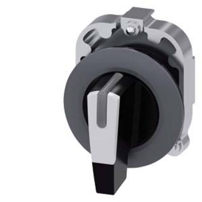 A round switch with a black and silver lever, mounted on a metallic plate. Suitable for device operation.