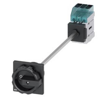 A switch with an elongated lever connecting a rectangular base to a round rotary knob. Electrical terminal connections are visible at the top.