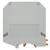 Grey plastic housing, rectangular shape, with two integrated pins at the bottom. Suitable for electrical circuit installation.
