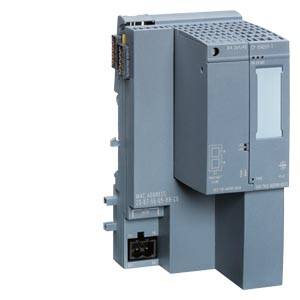 A grey electronic control unit used for automation, with multiple ports and a side display.