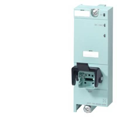 A blue electronic device with multiple ports and a display, possibly a control or communication module.