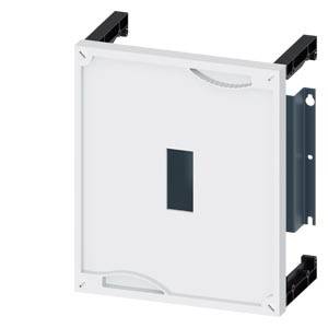 Assembly drawing of an electrical cabinet, with a rectangular shape and open sides for component assembly.