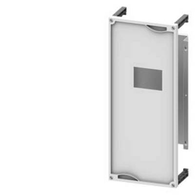 Rectangular white housing with a rectangular cutout in the centre, mounted on a steel frame.