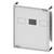 A metal frame with rectangular cut-outs, suitable for mounting in a wall. Purpose indeterminate without further context.