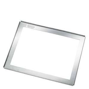 Metallic magnetic picture frame, rectangular, for displaying documents or photographs.