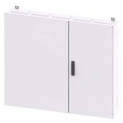 A white, rectangular metal box with two doors and a black handle. The design is simple and functional.