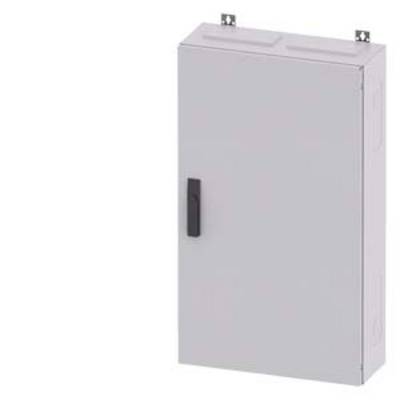 Metal cabinet with a black handle, wall-mountable. Suitable for storing electrical equipment or documents.