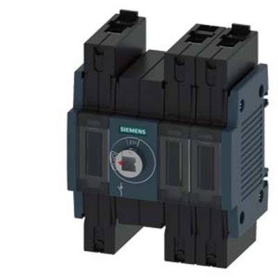 A black, rectangular component of a circuit breaker with a central switch and the inscription 'Siemens'.