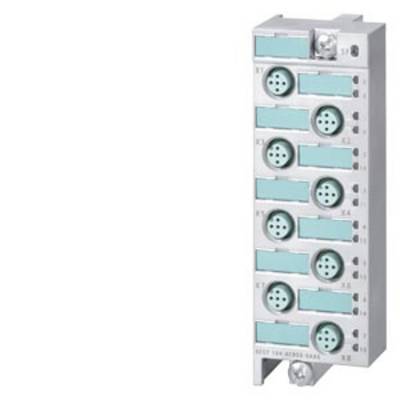 Industrial plug module with eight round connectors, two per row. An LED indicator located in the top right. Label reading 'NIET Inn.' visible along the bottom edge.