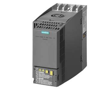 A Siemens electric drive, model 'Sinamics'. Shows the housing with ventilation slots and warning notices on the front.