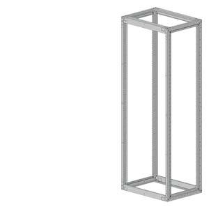 A square metal frame without walls or floors, suitable for installing components or as a base structure for an enclosure.