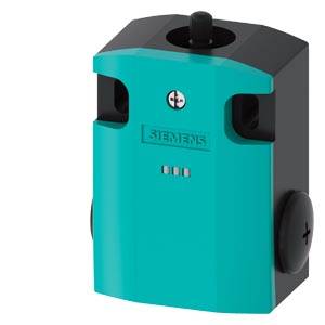 Electric linear actuator by Siemens in turquoise and black, suitable for industrial applications, with company logo on the front.