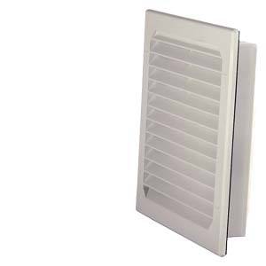 A white ventilation grille insert with horizontal louvres against a white background.