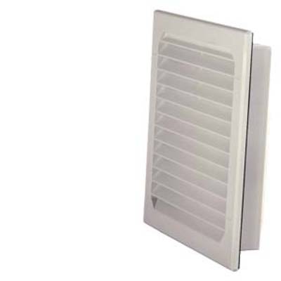 A white ventilation grille insert with horizontal louvres against a white background.
