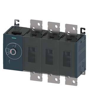 Electric power switch with four segments and metallic connection terminals. Controller on the left side.