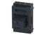 A black industrial switch, vertically oriented, with multiple ventilation slots at the top and a distinctive central section.