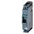 A Siemens circuit breaker in a dark housing, designed for electrical protective switching.