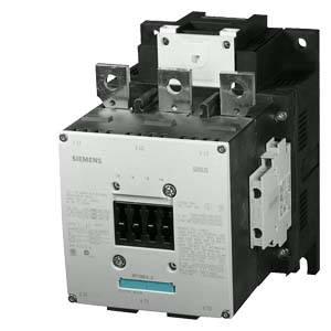 A Siemens low-voltage contactor for industrial applications. It is housed in a grey enclosure and has multiple connection terminals.