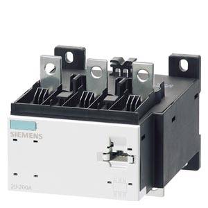 A three-pole contactor from Siemens for electrical circuits, suitable for current ratings between 20 and 200 amperes.
