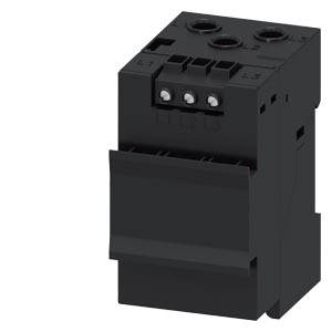Black electronic switch contact with multiple terminal blocks, suitable for controlling electrical devices in control cabinets.