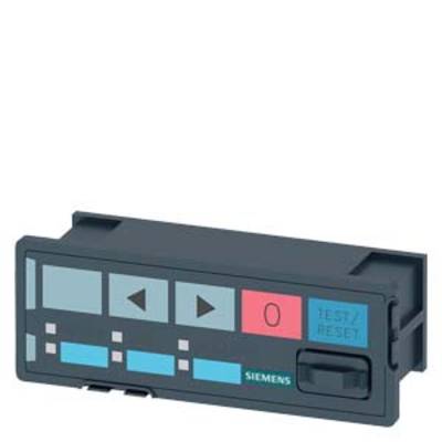 A Siemens panel with test, reset, and navigation buttons, along with a digital display showing '0'.