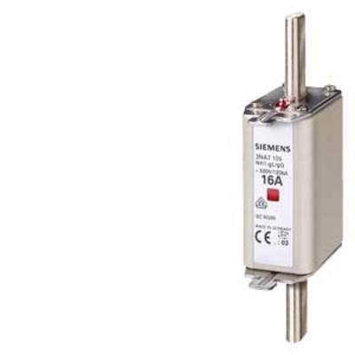 A Siemens fuse element with a rated current of 16 A, vertically oriented. Ideal for industrial electrical applications.