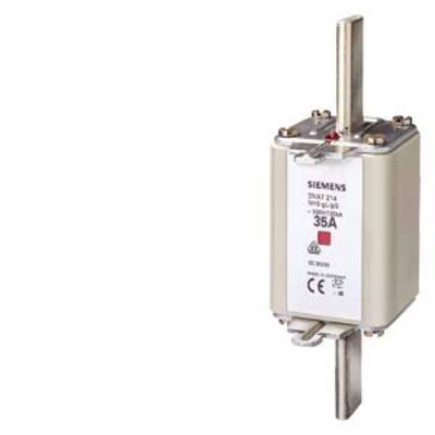 A Siemens fuse insert with the marking '35A', suitable for a current strength up to 35 amperes, with metal contacts at both ends.