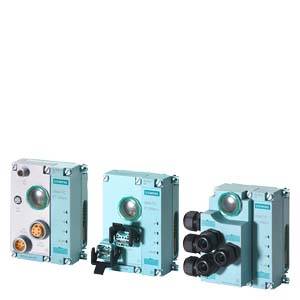Three industrial devices with grey-blue casings and multiple ports. They are positioned side by side on a white surface.