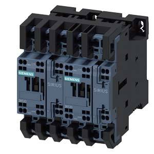 'Main contactor with three poles by Siemens, SIRIUS series, for electrical circuits in industrial applications.'