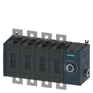 A Siemens electrical switch with four switching stages, mounted on a black bracket. Suitable for industrial applications.