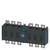 An electrical distribution board with multiple switches in a black enclosure.