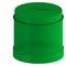 Green cylindrical stackable cap with a well-known brand logo on the top surface, used in industrial control systems.