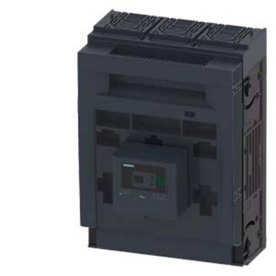 A black electric circuit breaker with a digital display, positioned against an industrial-effective background.