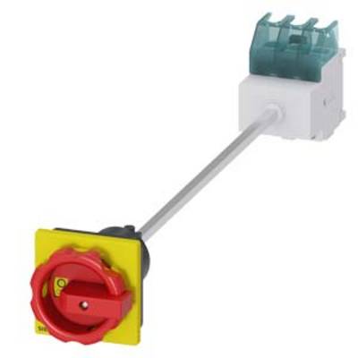 'On/Off' switch with a red handle and yellow background, mounted on a long, white pole, presumably a battery switch.