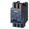 A Siemens Sirius contactor module in black and grey, shown from an angled perspective. Contains operating controls and connections on the front panel.