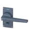 Door handle with Siemens logo, grey, rectangular base, modern design.